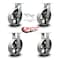 Service Caster 12'' Heavy Duty Semi Steel Cast Iron Caster Set 2 Swivel Locks 2 Rigid, 4PK CRAN-SCC-KP92S1230-SSR-BSL-2-R-2 - alternate 4